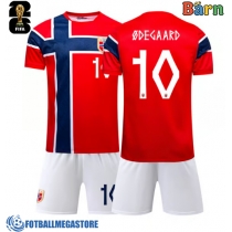 Fotballdrakt Barn Norge Martin Odegaard #10 Hjemmedraktsett VM 2026 Kortermet (+ Korte bukser)